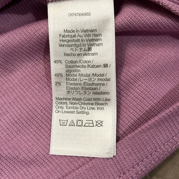 Madewell Lilac ANGLED-NECK LONG-SLEEVE TOP/NWT/Small - Picture 6 of 9